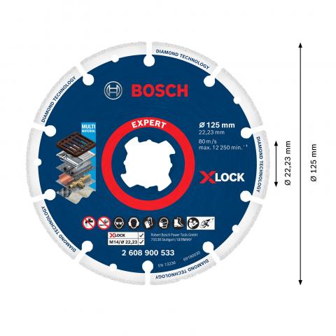 Диамантен диск за рязане на метал Bosch Expert 125x22.23 мм, снимка 3 - Електроинструменти