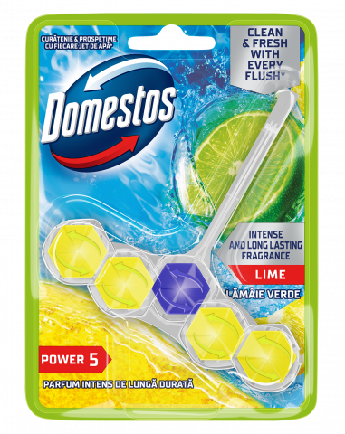 Domestos WC Таблетки Power 5 Лайм  1х50/55 г - Препарати за баня