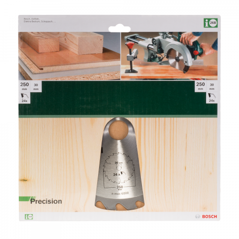 Циркулярен диск Bosch 250х2х30 мм Z=24 - Циркулярни дискове