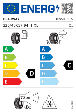 Зимна гума HeadWay 225/45R17 94H, снимка 4 - Зимни гуми