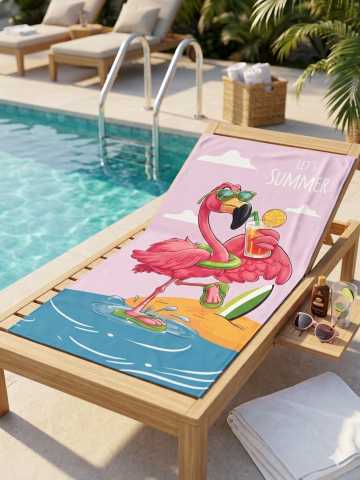 Плажна кърпа Flamingo 80х160 см - Хавлии и халати