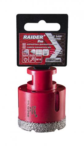Боркорона Raider Diamond Dry M14 50 мм - Боркорони за керамика, зидария и камък