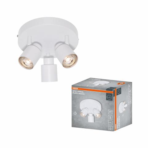 Спот тройка Osram Primal GU10 бял, снимка 3 - Спотове
