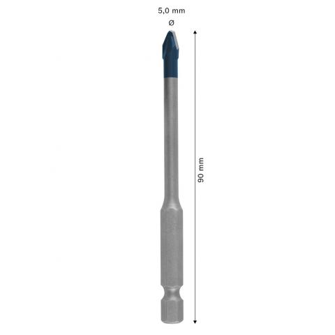 Свредло Bosch Expert HEX-9 Hard Ceramic 5x90 мм, снимка 2 - Свредла за стъкло, фаянс и гранитогрес