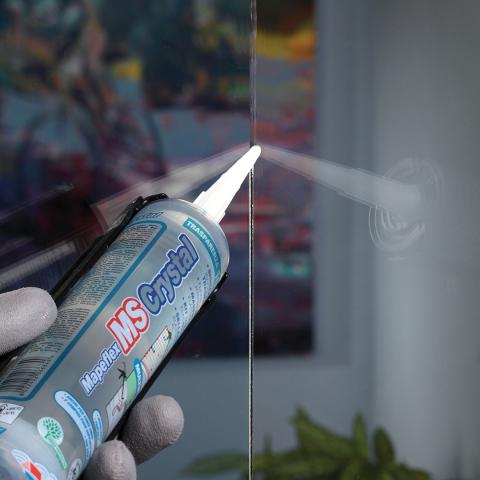 Хибридно лепило Mapeflex MS Crystal, 300 мл, снимка 5 - Силикони