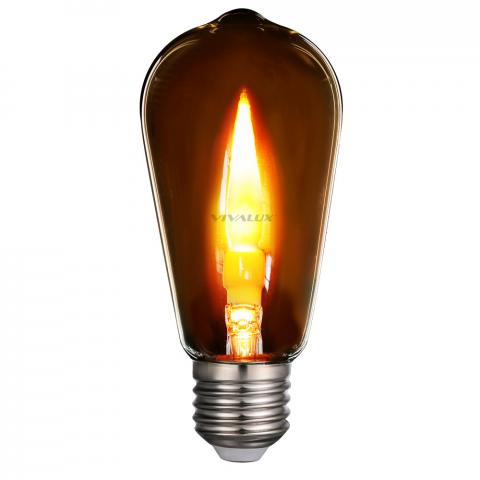 LED филамент лампа Vivalux Glow BG35 E14, 0.6W 20 lm 1800K - Лед крушки е27