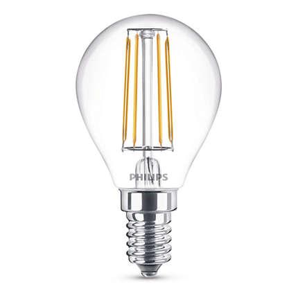 Philips LED Filament сфера E14, 4-40W, 470 lm, WW - Лед крушки е14
