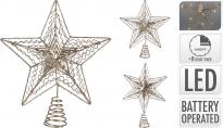 Връх за елха с 10 LED топло-бяла светлина