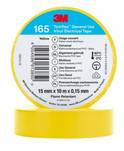 Изолирбанд 3М Temflex 165 15 мм x 10 м жълт - Изолирбанд