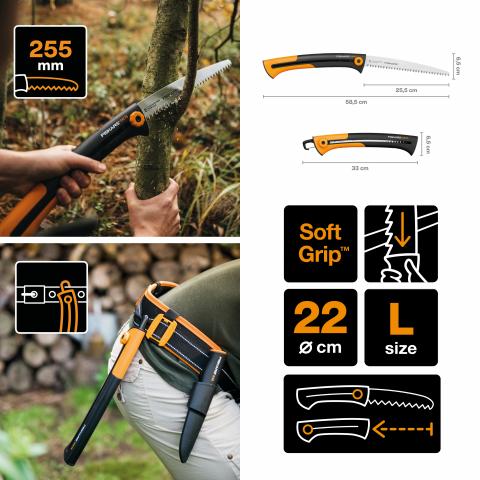 Телескопичен градински трион Fiskars Xtract SW75, снимка 2 - Триони и ножове