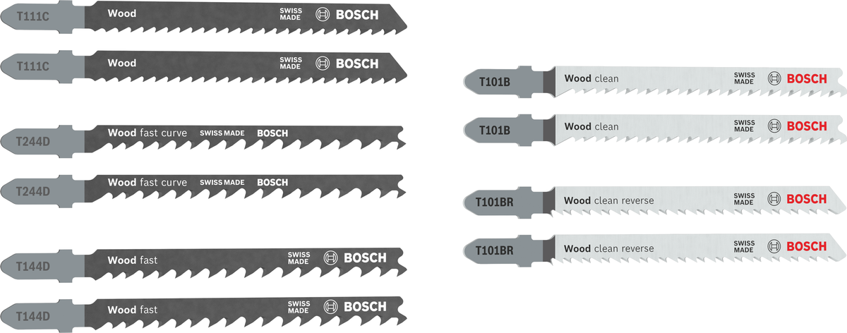 Ножчета Bosch за прободен трион за дърво 10 бр., снимка 2 - Ножчета за прободен трион