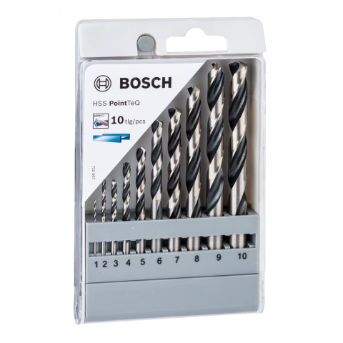 Комплект свредла за метал Bosch HSS PointTeQ 10 части - Свредла за метал
