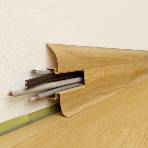 PVC перваз FLEX 130 Дъб Аризона 2.5 м, снимка 4 - Аксесоари за ламиниран паркет