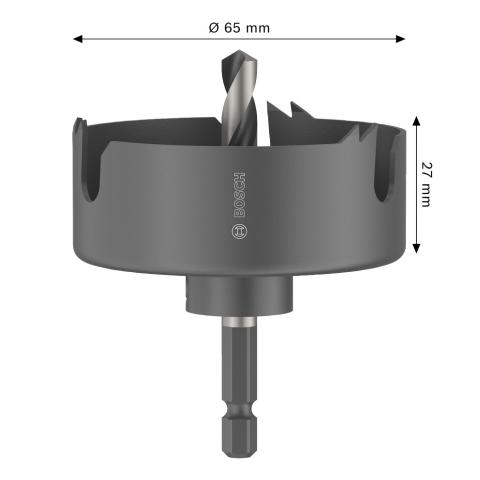 Боркорона Bosch WD 65 мм, снимка 2 - Боркорони за дърво