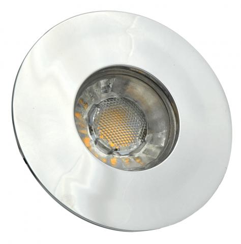 Led луна PMMA мат.хром 4W/ 3000K IP44 кръгла - Осветителни тела