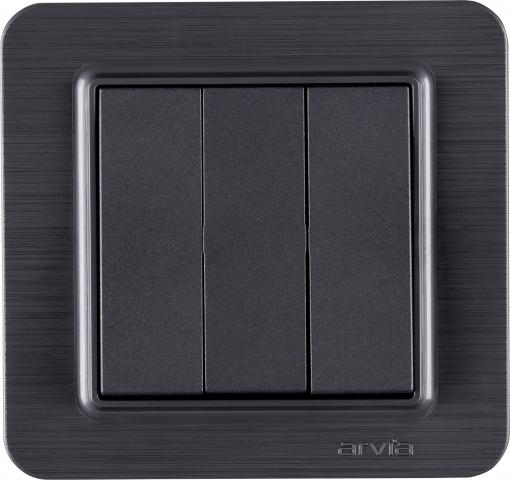 Lavin графитеносив ключ троен 250V 10A - Ключове и контакти