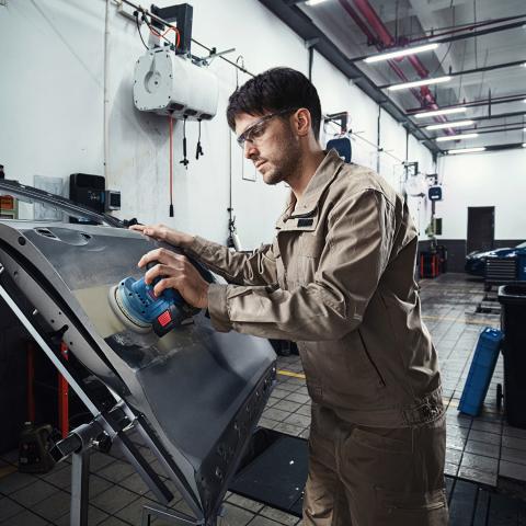 Акумулаторен ексцентършлайф Bosch Blue GEX 185 Solo, снимка 7 - Ексцентършлайфи