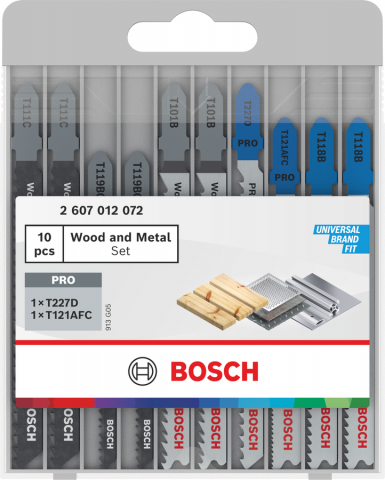 Ножчета Bosch за прободен трион за дърво и метал 10 бр. - Ножчета за прободен трион