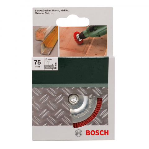 Четка дискова Bosch ф75 мм 6 мм, снимка 2 - Четки