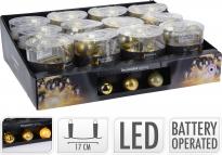 Светлинна верига с топки LED 10 броя х 4 см златни