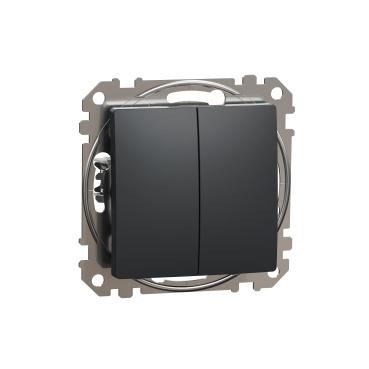 Sedna New Мех. ключ сериен, 10А 250V, антрацит - Ключове и контакти