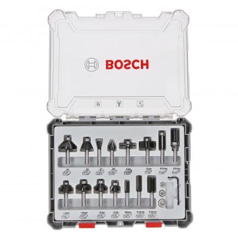 Комплект фрезери 6 мм Bosch 15 бр. - Фрезери, зенкери