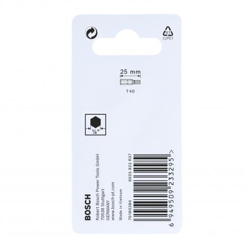 Комплект битове Impact Control T40 25 мм Bosch 2 бр., снимка 4 - Битове