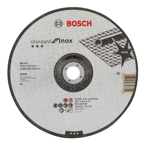 Диск за рязане на Inox Bosch 230x22.3 мм - Дискове за рязане на метал