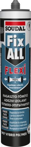 Лепило-уплътнител Fix All Flexi Soudal 280 мл черен - Монтажни лепила