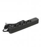 Разклонител 4-ка USB A+C 1.5 м кабел 3x1,5 м3 черен