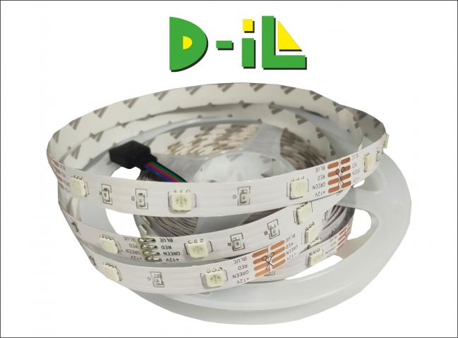 LED Лента 4,8W - SMD5050, 30/m, RGB, IP20, 12V - 5м - Осветителни тела