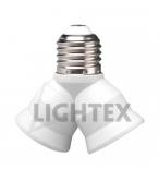 Преходник от Е27 към 2xE27 Lightex