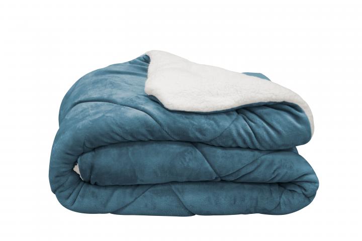 Завивка Easy Home Sherpa 160х220 см сапфир - Олекотени завивки