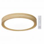 LED плафон Lightex California max.72W 6000 lm 220V димируем с дистанционно ф500 мм x h70 мм светло дърво