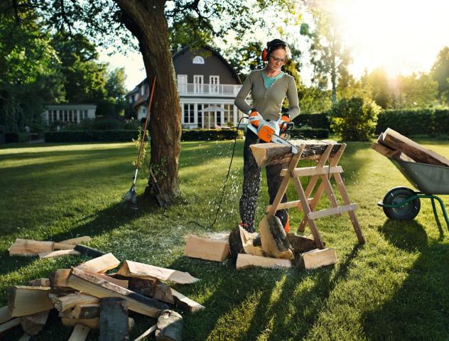 Електрически верижен трион Stihl MSE 141, снимка 3 - Верижни триони