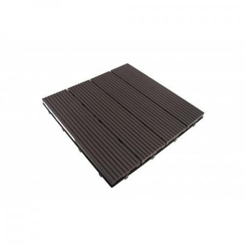 Декинг плочка WPC 30х30cm Тегло 1.60kg Цвят Кафе - Декинг