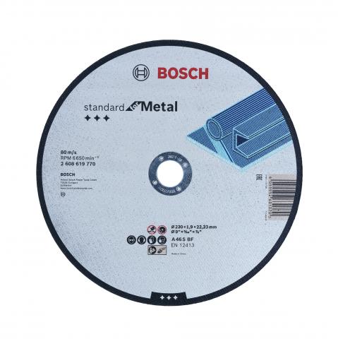 Диск за рязане на метал Bosch Standard 230x1.9 мм - Дискове за рязане на метал