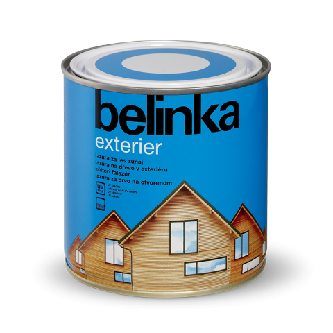 Лазурен лак Belinka Exterier 0.75 л горещ шоколад - Лакове за дърво