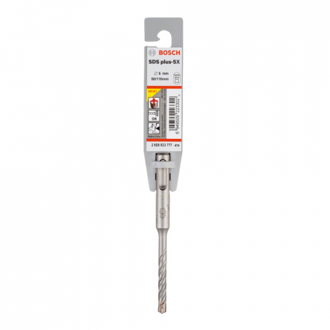 Свредло SDS plus-5X 6х110 мм Bosch, снимка 3 - Свредла за бетон