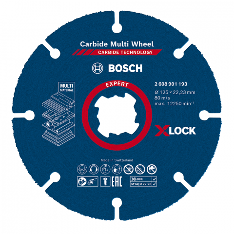 Карбиден диск Bosch Multi Material 125х22.23х1.2 мм - Дискове за други материали