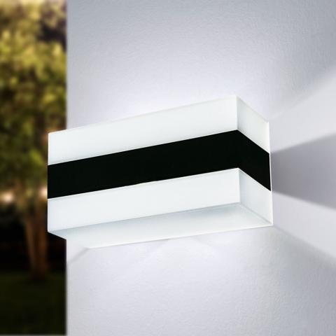 Фасаден LED аплик Vivalux Dublin 8 W бял-черен, снимка 3 - Градински лампи