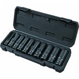 Комплект ударни вложки удължени 1/2" 10-24mm 10 бр Topmaster
