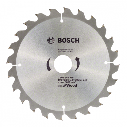 Циркулярен диск Bosch Wood 190x2.2x30 мм 24T, снимка 2 - Циркулярни дискове