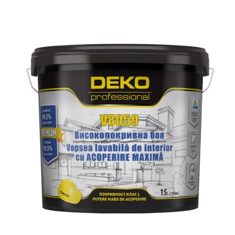 Високопокривна боя DEKO V8059 15 л - Интериорни бои