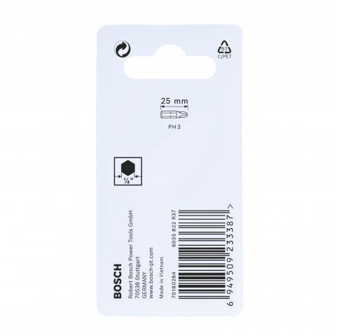 Комплект битове Bosch Impact Control PH3 25 мм 2 бр., снимка 4 - Битове
