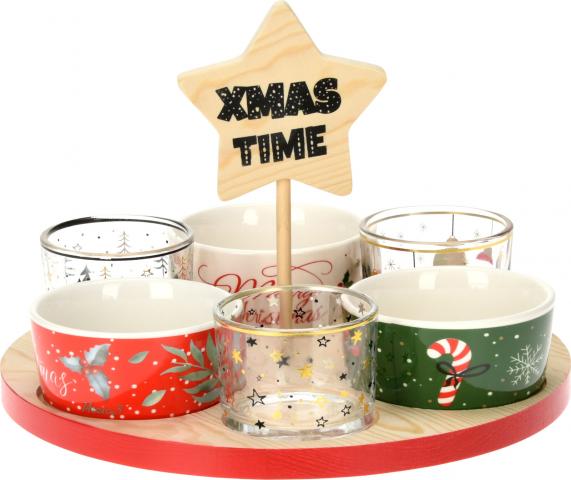 Коледен сет за сервиране Xmas time 7 части - Коледни артикули
