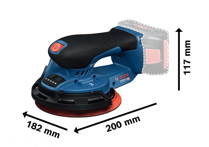 Акумулаторен ексцентършлайф Bosch Blue GEX 18V-150-3, снимка 5 - Ексцентършлайфи