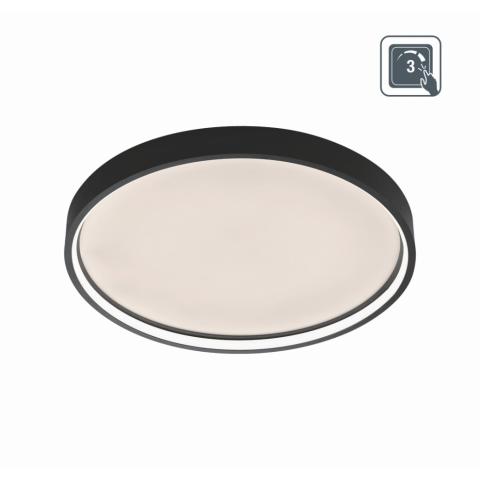 LED плафон Spas 28W 2400 lm 3000K 3 step DIM черен, снимка 3 - Плафони