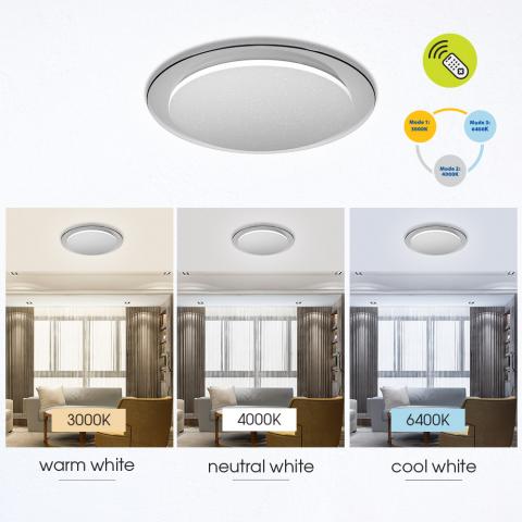 Мултифункционален LED плафон Vivalux Athena 60 W, снимка 3 - Плафониери