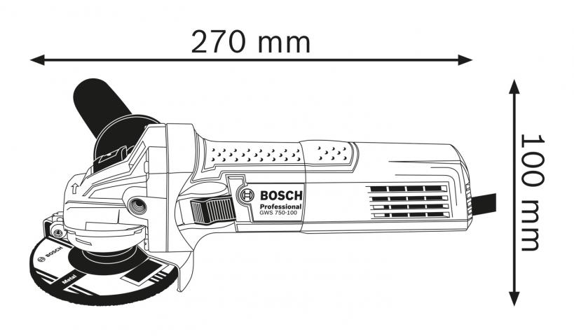 Ъглошлайф Bosch Blue GWS 750-125, снимка 3 - Ъглошлайфи 125мм